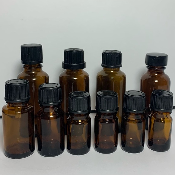 10 Empty Essential Oil Amber Bottles - Picture 3 of 6